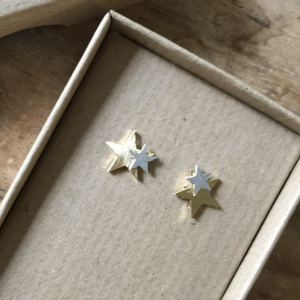 Double star earrings