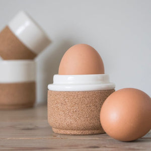 Earthware egg cup - cream