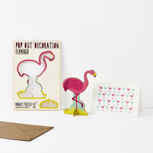 Load image into Gallery viewer, Pop out flamingo card
