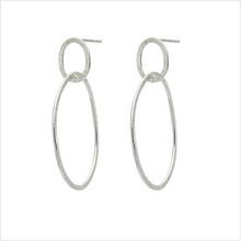 Load image into Gallery viewer, Silver halo earrings
