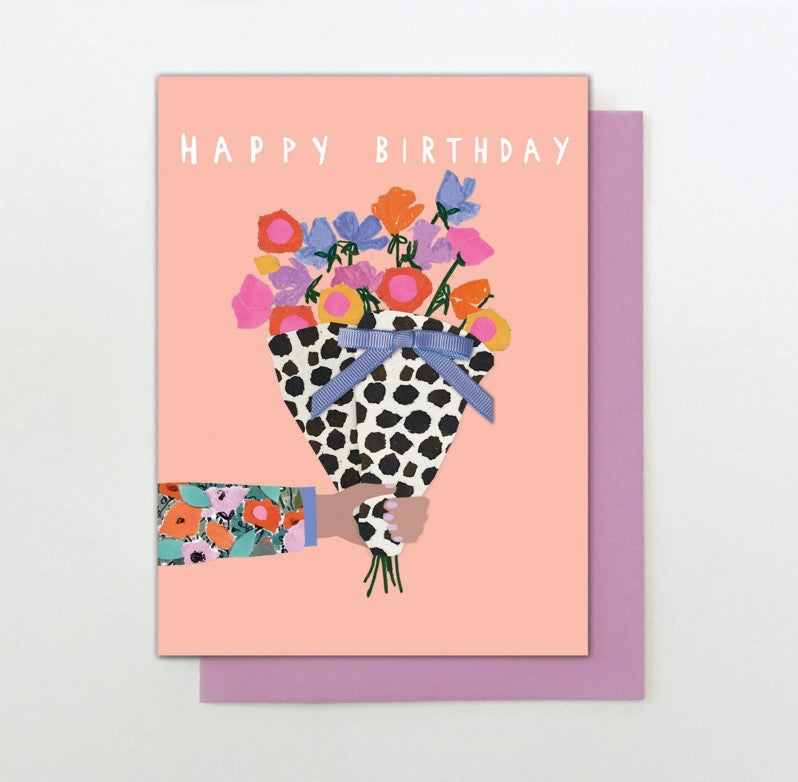 Happy birthday bunch of flowers card