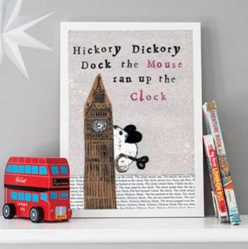 Hickory dickory dock giclee print