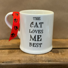 Load image into Gallery viewer, The cat loves me best mug
