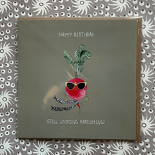 Load image into Gallery viewer, Happy birthday radishing card
