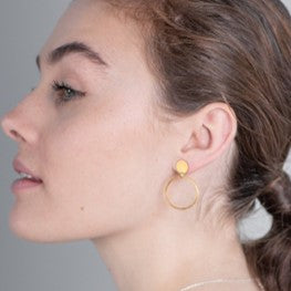 Gold luna earrings
