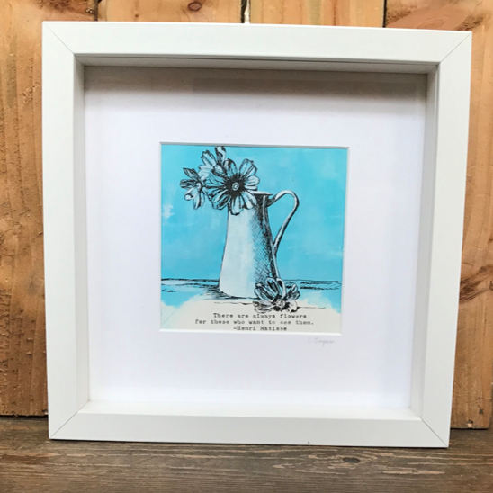 There are always... framed hand painted print