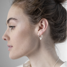 Load image into Gallery viewer, Sterling silver tolvan hoops studs removable charms
