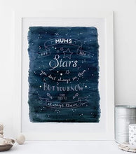 Load image into Gallery viewer, Mums are like stars framed print
