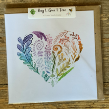 Load image into Gallery viewer, Naturecosm rainbow heart card
