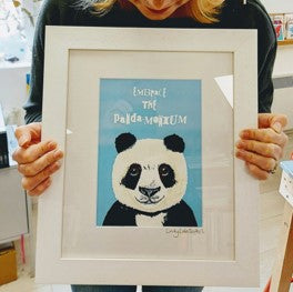 Panda-monium framed print