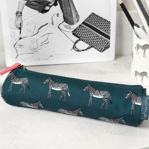 Canvas pencil case - zebra