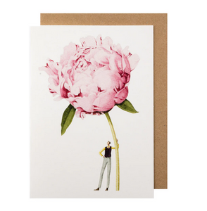 Pink peony card