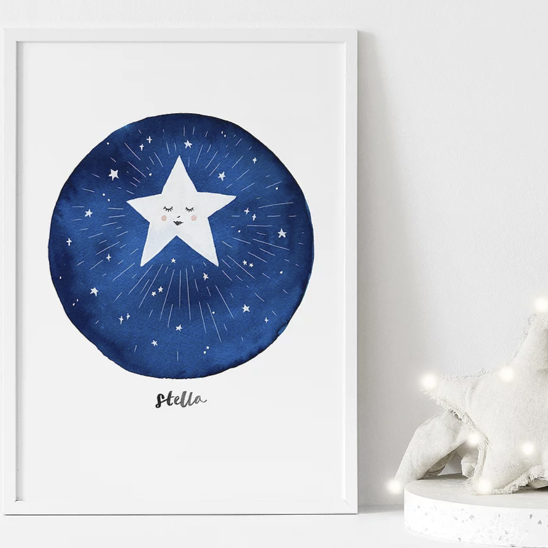 Stella Star print (white frame)