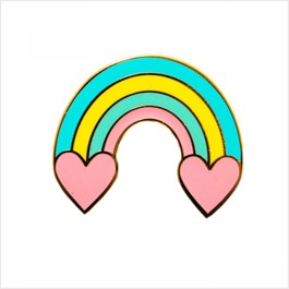 Pastel rainbow enamel pin