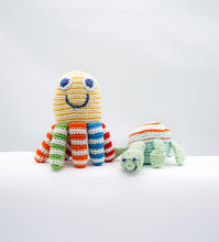 Load image into Gallery viewer, Crochet octopus rattle - yellow
