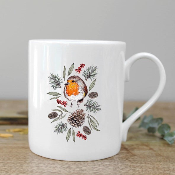 Winter robin - mug in a gift box