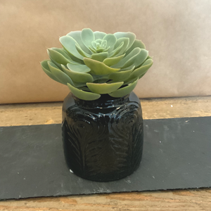 Patterned vase - small - black