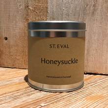 Load image into Gallery viewer, Honeysuckle scented tin candle
