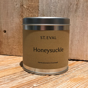 Honeysuckle scented tin candle