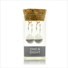 Load image into Gallery viewer, Porcelain silver dipped earrings
