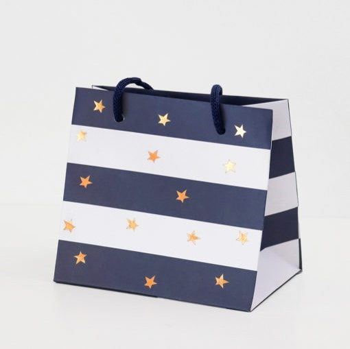 Small gift bag - blue stripe