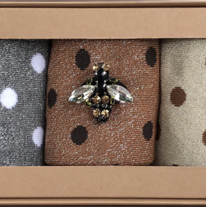 Madrid cheetah sock box (3 pairs)