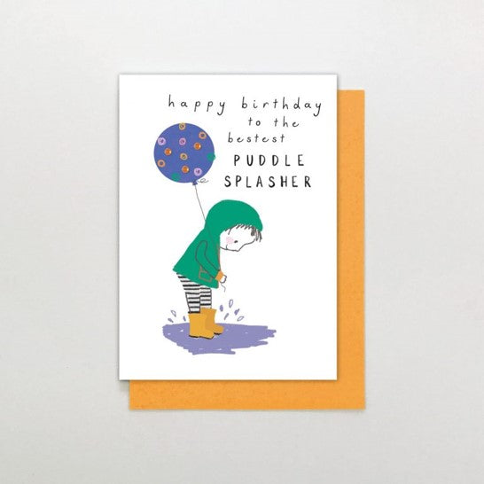 Puddle splasher birthday boy card