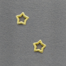 Load image into Gallery viewer, Gold open star stud earrings
