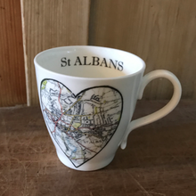 Load image into Gallery viewer, St Albans mug heart (St Albans inside &amp; inc. box)
