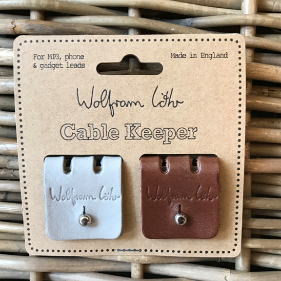 2 pack cable keepers - grey/brown