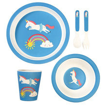 Load image into Gallery viewer, Magical unicorn bamboo tableware set

