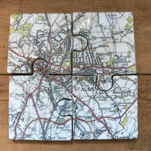 St Albans jigsaw tiles - zoomed in