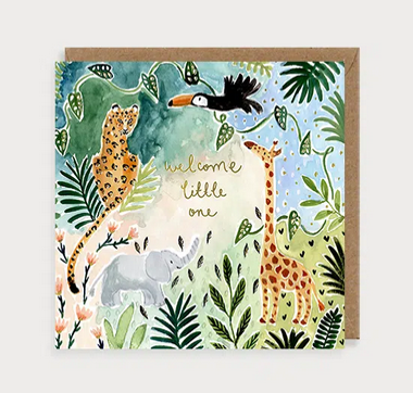 Little one safari animals card