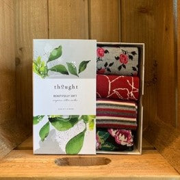 Orsella floral organic cotton sock - 4 pack gift box